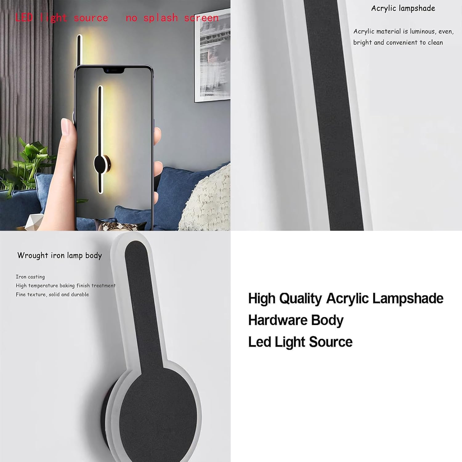 確認用② モダンな壁の燭台、LEDウォールライトモダンバー屋内薄暗い2700